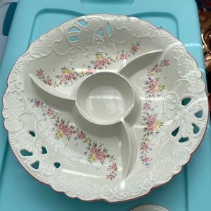 Vintage party appetizer HorsD’oeuvre plate